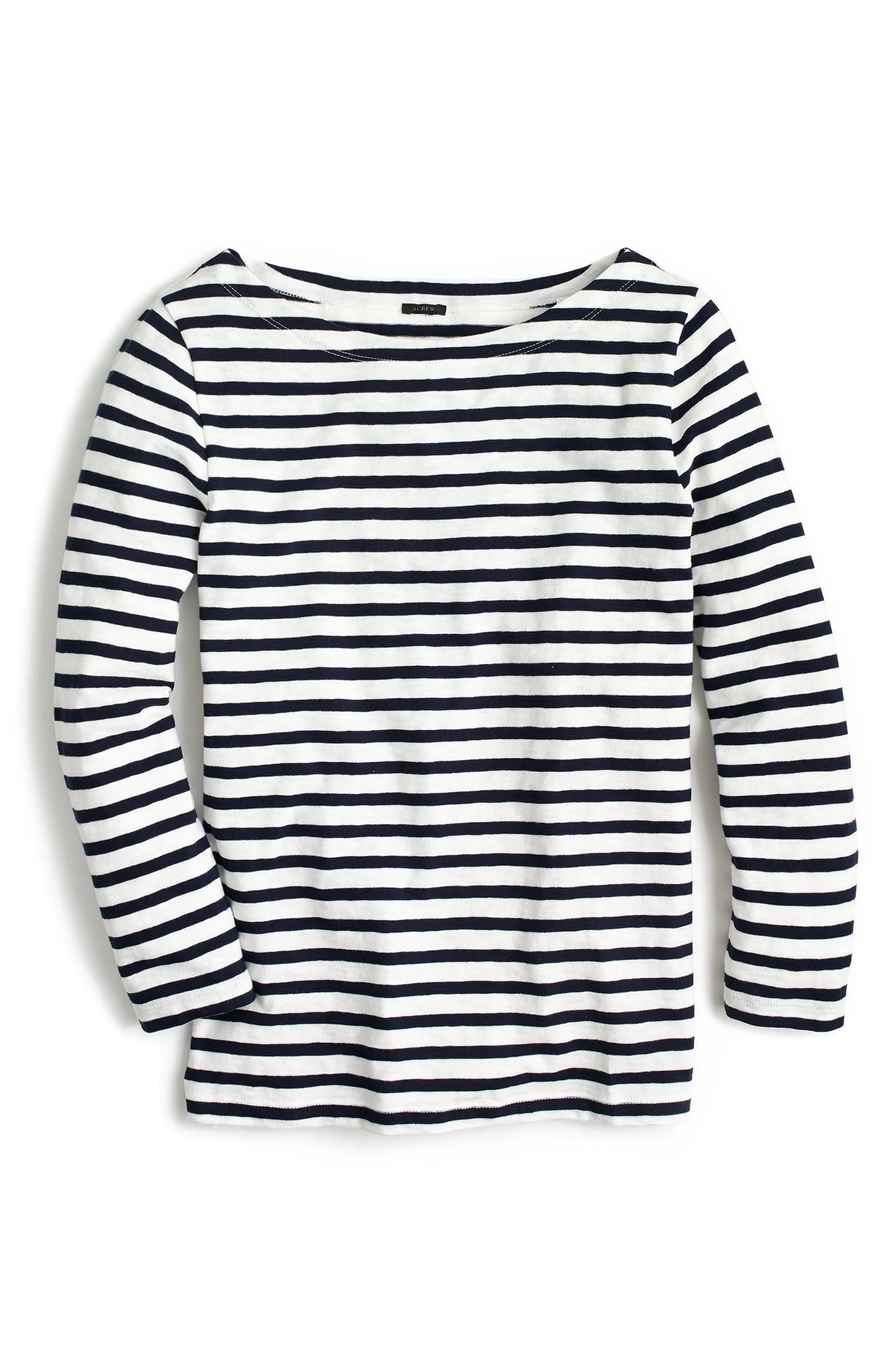 J.Crew Stripe Boat Neck Tee | Nordstrom