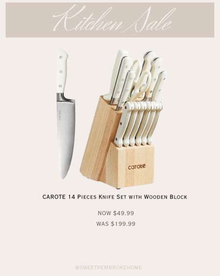 Huge deal on this 14 piece Carote knife set. It’s usually $199. On sale now for under $50! 
#whitekitchen #knifeset #carote #walmarthome #kitchenrefresh #kitchen 

#LTKfindsunder50 #LTKsalealert #LTKhome