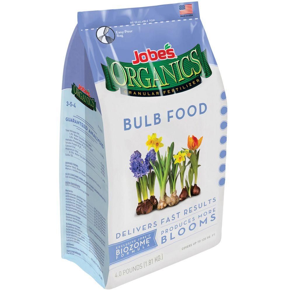 Jobe’s Organics 4 lb. Organic Bulb Plant Food Fertilizer with Biozome, OMRI Listed | The Home Depot