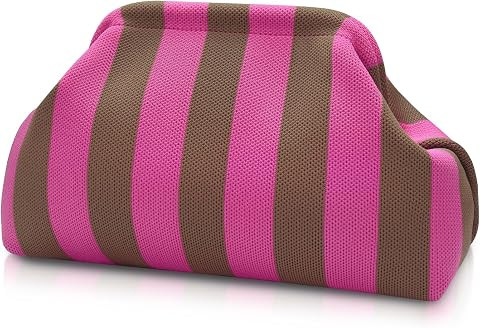 Woven Clutch Purses for Woman,Summer Beach Purse for Vacation, Woven Striped Dumpling Bag,Crochet... | Amazon (US)