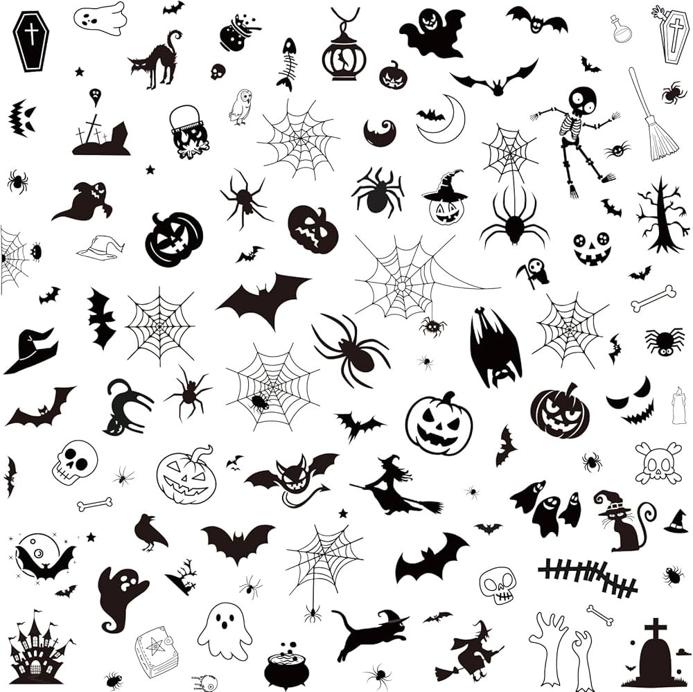 XZENTIRA 182 PCS Halloween Waterproof Temporary Tattoo Stickers 15 Sheets Bat Spider Fake Tattoos... | Amazon (US)