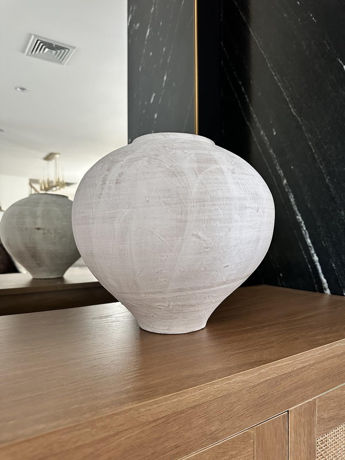 Modern organic artisan vase, pottery barn style, designer look for less, home decor, shelf styling inspo | Amazon (US)