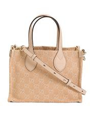 Made In Italy Supreme Canvas And Leather G G Ophidia Tote | TJ Maxx