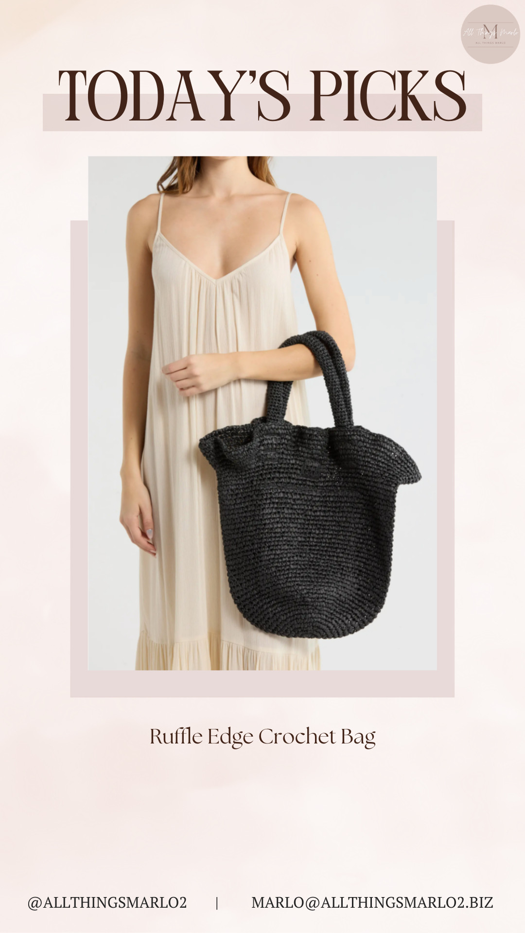 Ruffle Edge Crochet Bag 

 #LTKSeasonal #LTKWorkwear #LTKTravel