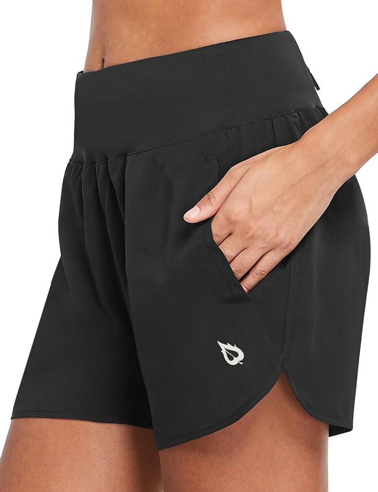 baleaf Women's 5" Workout Running Shorts with Liner Quick Dry Athletic | Amazon (US)