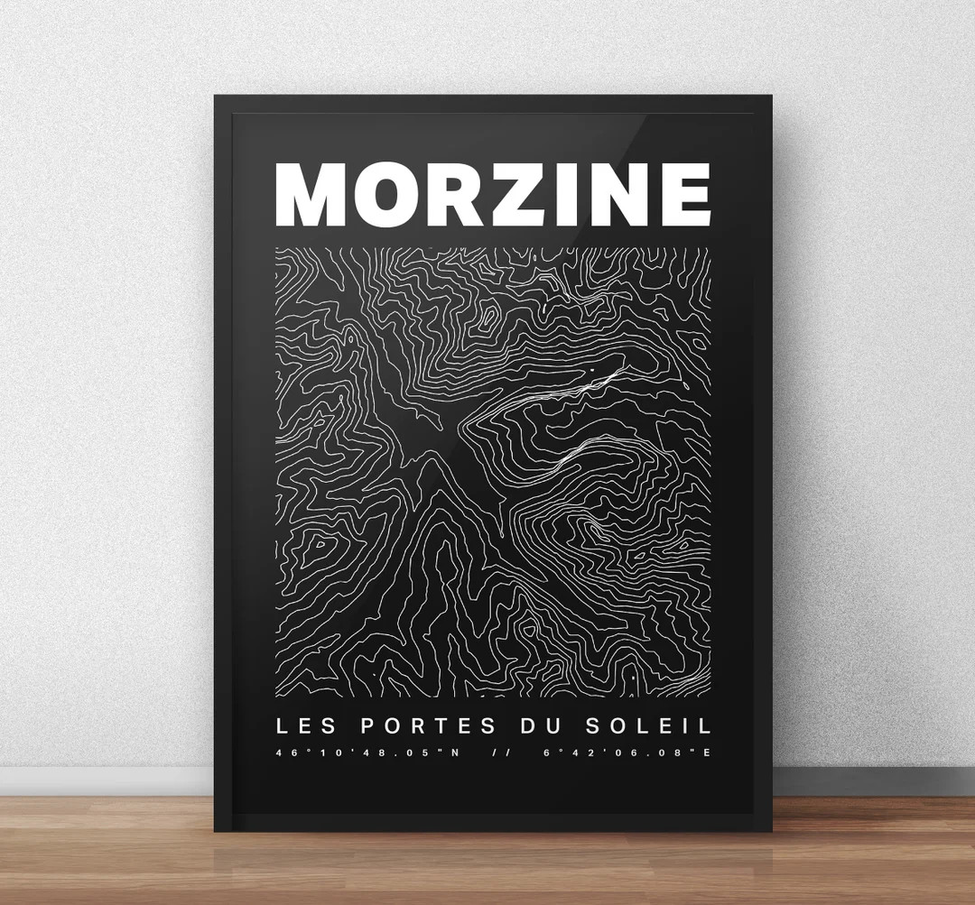 Morzine France Topographic Art Print: Alps Adventure Map - Etsy | Etsy (Global)