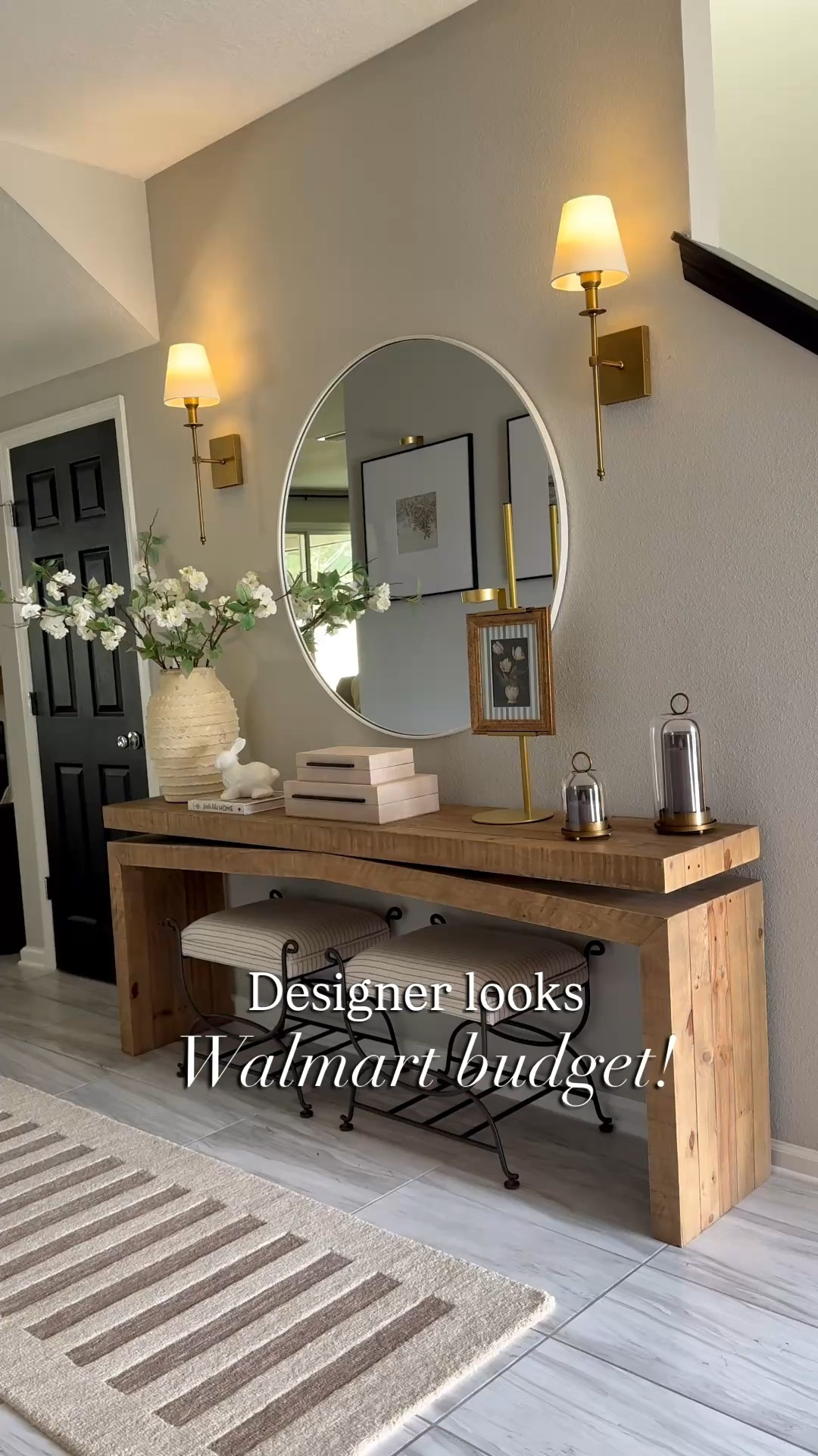 Designer looks- Walmart budget! Sharing a few of my top picks.. all back in stock! 

Walmart home finds, spring decor, console table, storage bench, ottomans, entryway, bedroom, bathroom, designer inspired home finds, black cabinet, small entryway inspo 

#LTKSeasonal #LTKHome