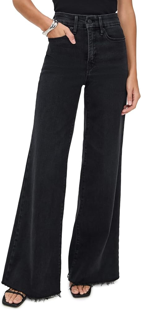 Good American Women's Good Waist Palazzo Jeans | Amazon (US)
