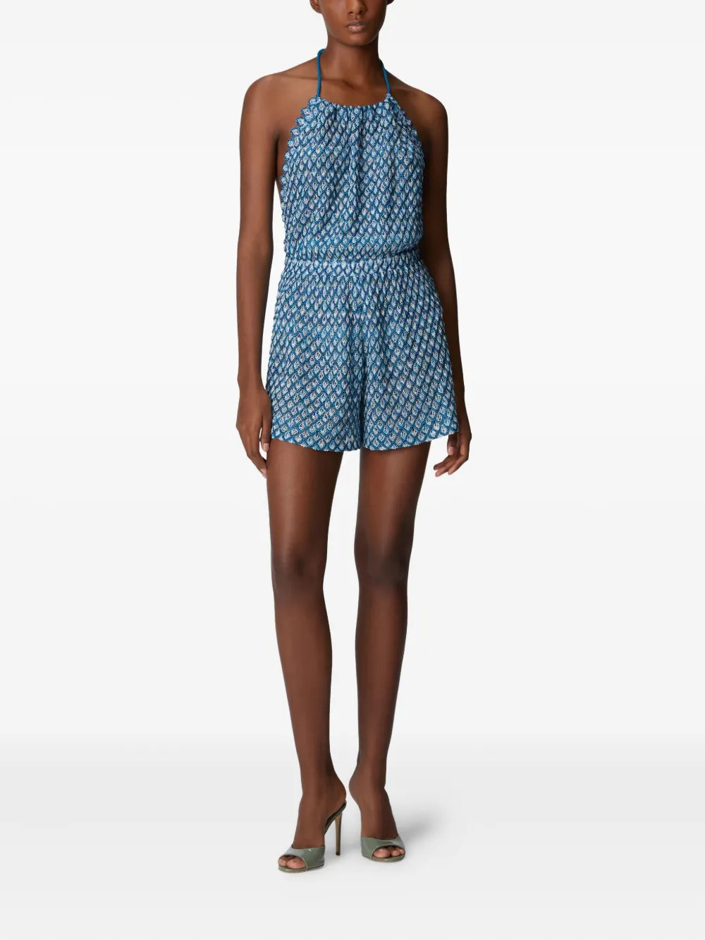 Missoni Halterneck Playsuit  | Blue | FARFETCH | Farfetch Global