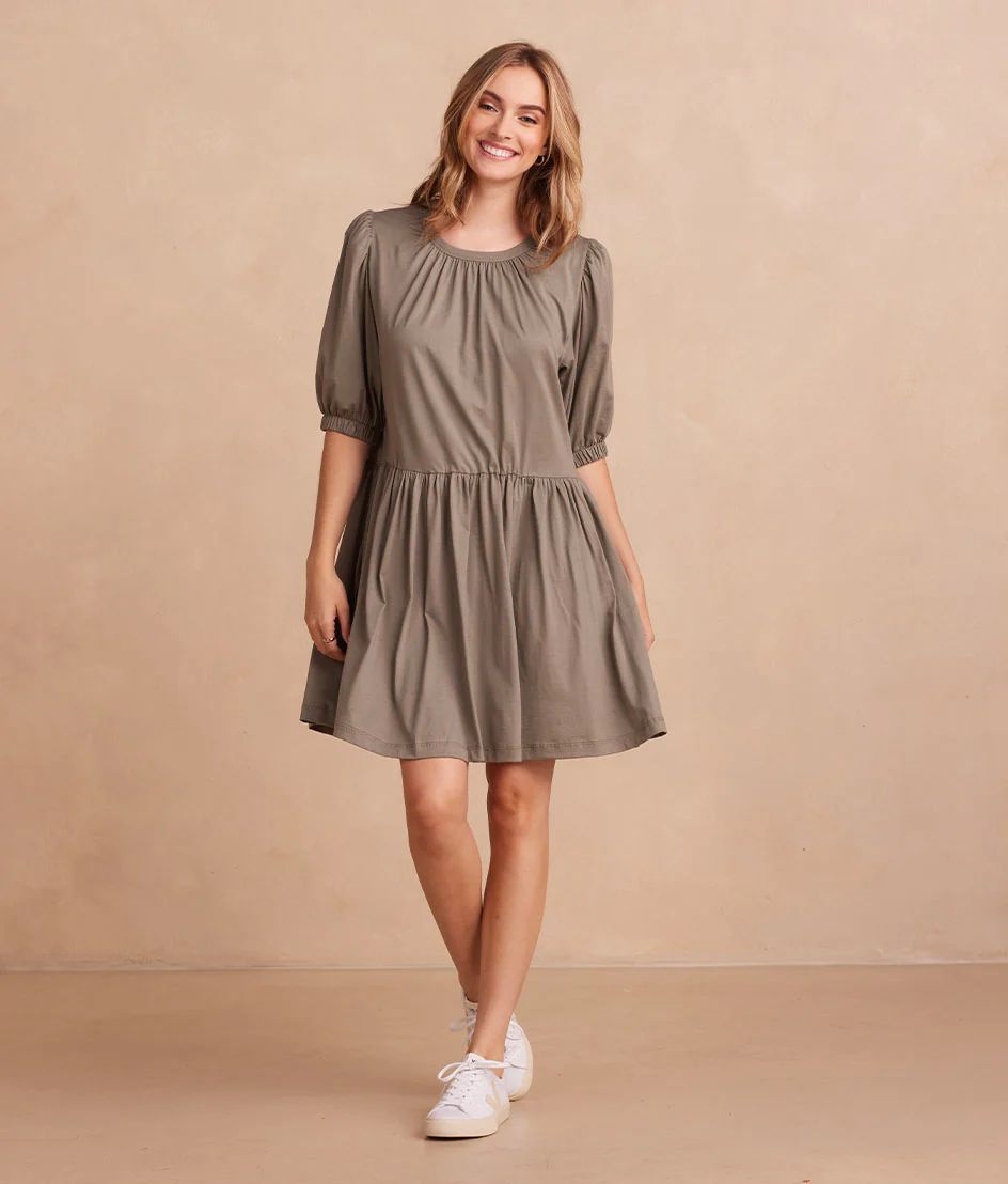 The Luxe Pima Puff-Sleeve Mini Dress | SummerSalt