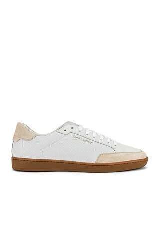 Saint Laurent SL10 Low Top Sneaker in White | FWRD 