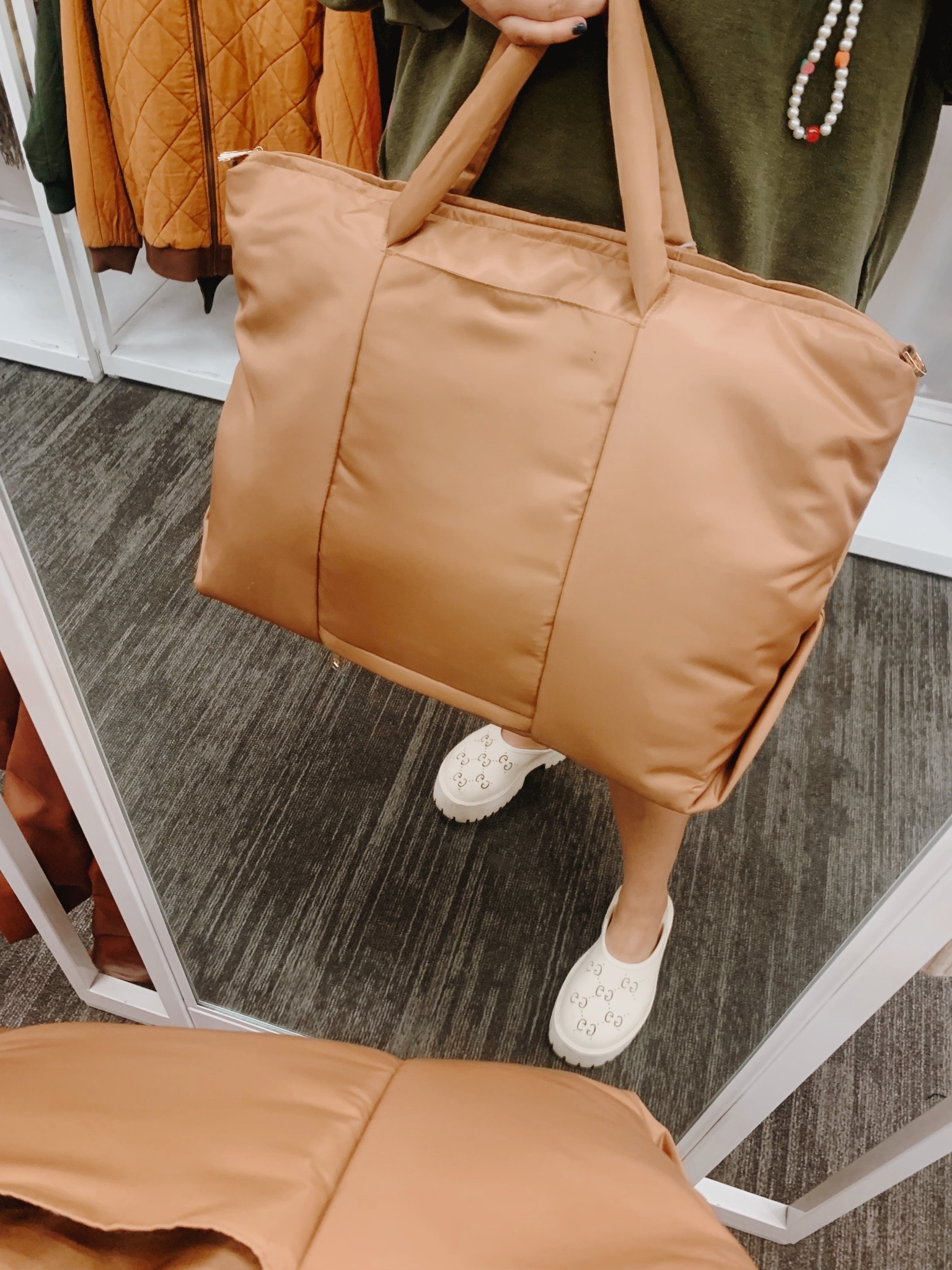 this bag is amazing. It’s large, stylish, and durable. Easy to clean and fit a lot of necessities for a weekend trip! I love this camel color and the sheen!!!! I may add some iron on patches to mine!

#LTKHoliday #LTKunder50
