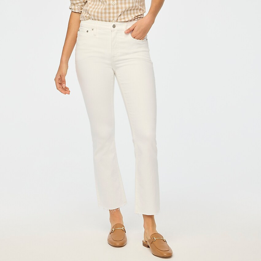 Flare crop white jean in signature stretch | J.Crew Factory