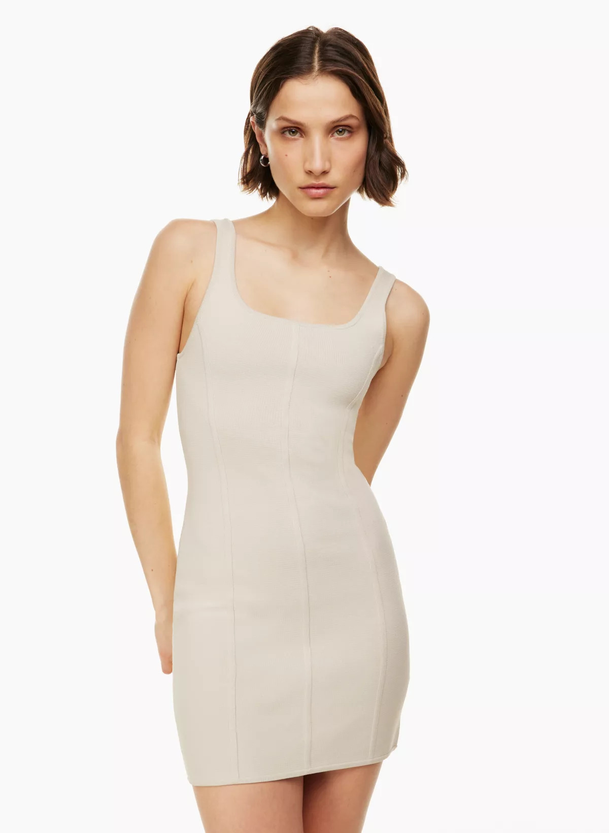SCULPT KNIT BUSTIER DRESS | Aritzia