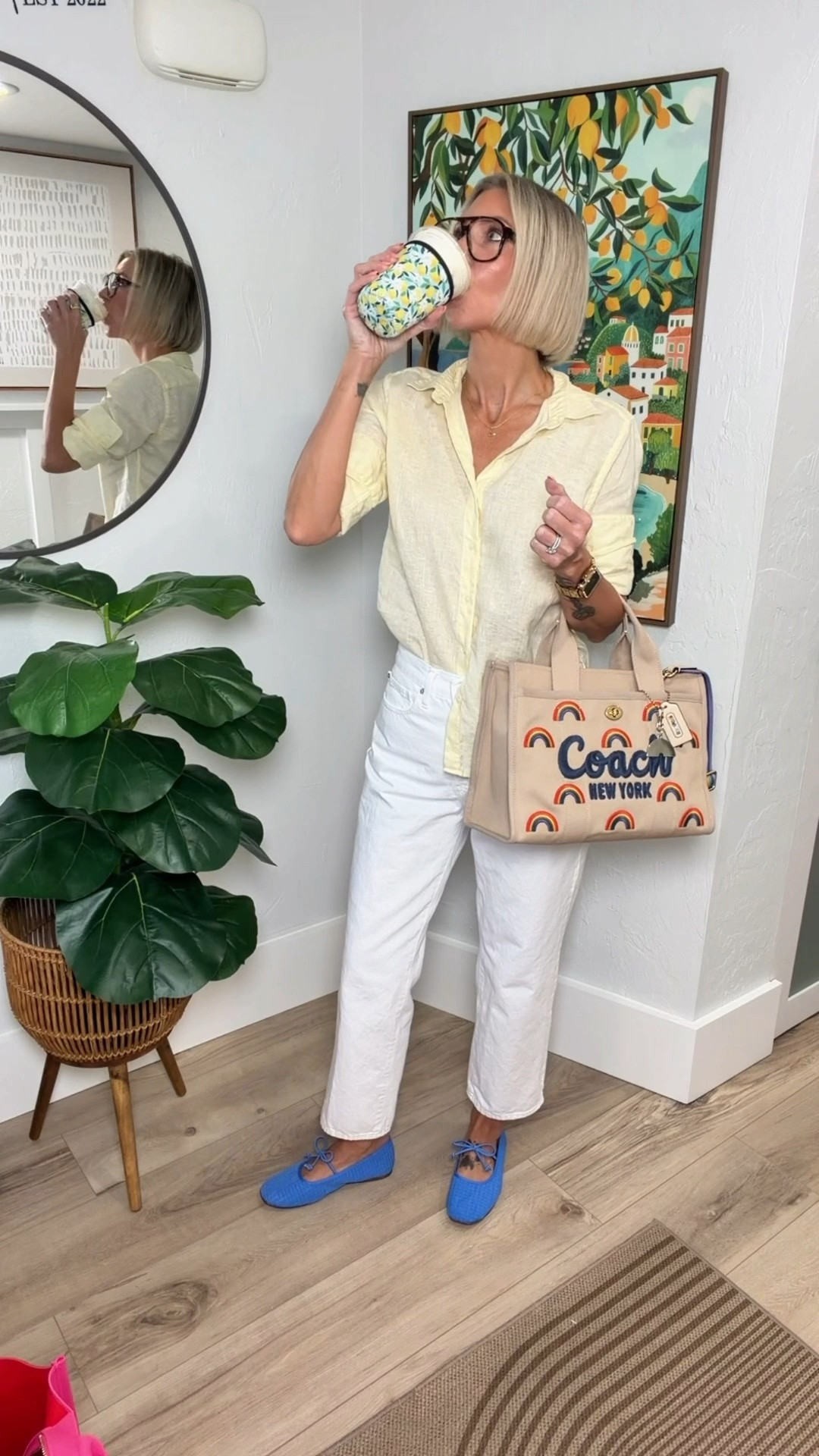 Summer is Linen & White Denim Season. ✨✨ 

My linen button up is from Uniqlo but I also linked other options. My bright white jeans are from Quince. I love the Bella Rigid Straight Leg style. 

My blue flats are from the kids section at Walmart!

#LTKootd #LTKgrwm #LTKOver40