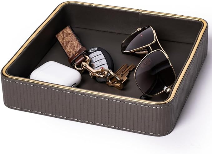 Key Bowl for Entryway Table| Leather Catch All Bowl| Key Dish Bowl for Entryway Table| Key Basket... | Amazon (US)