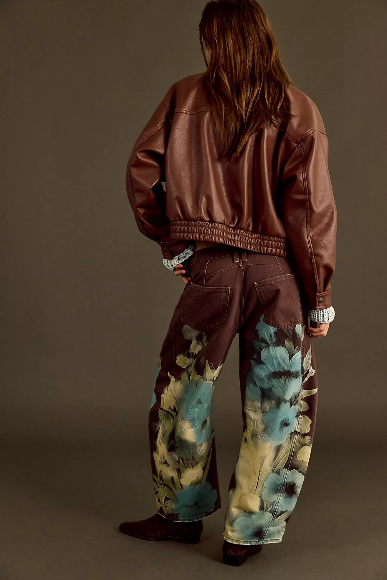 We The Free Good Luck Printed Barrel Jeans | Free People (Global - UK&FR Excluded)