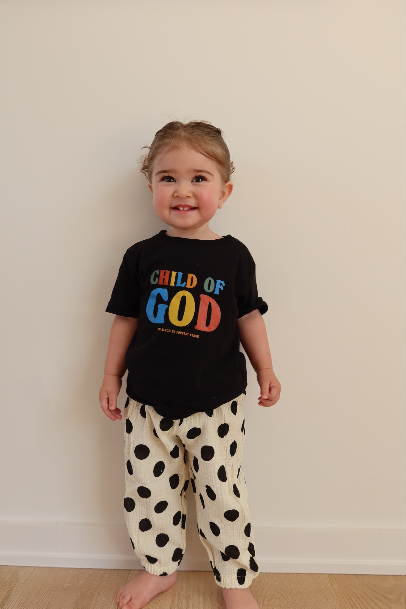 Cutest little outfit. 🌼 Amazon pants come in a two pack. Wearing size 18-24 months and oversized for sure. 

Tee is a Forrest Frank merch item. Linked a few other graphic tees we love  

#LTKFamily #LTKBaby #LTKKids