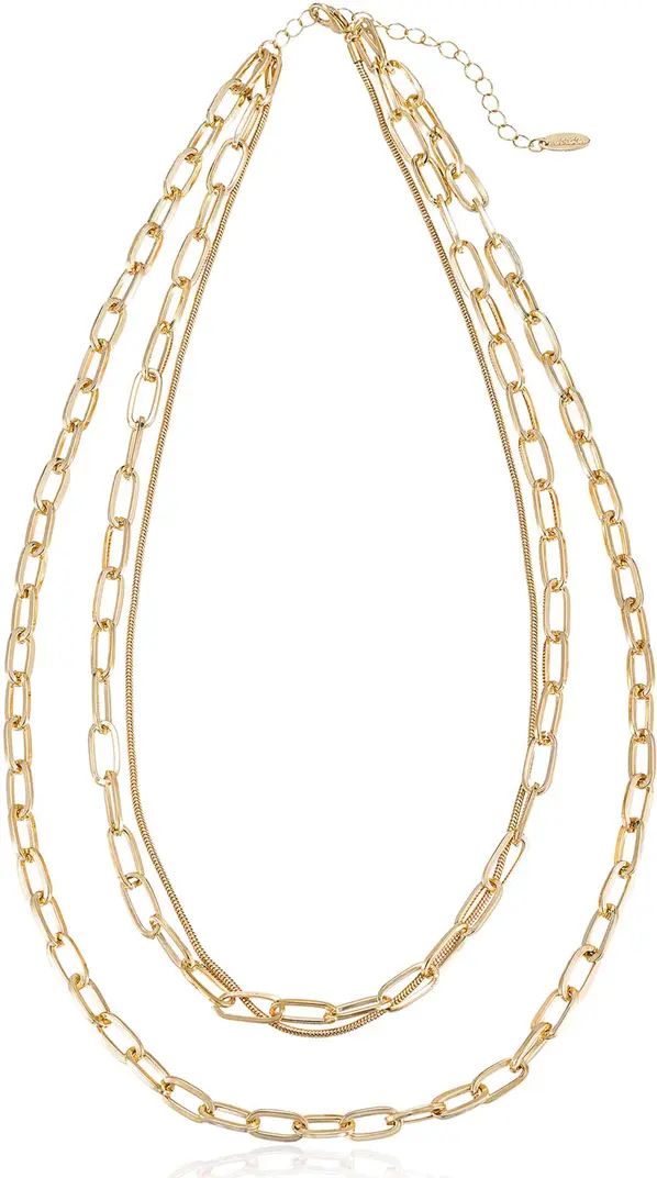 Ettika Paper Clip Layered Chain Necklace | Nordstromrack | Nordstrom Rack