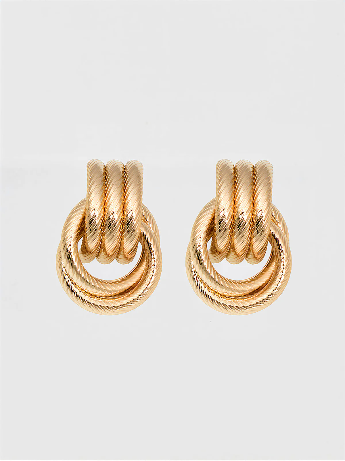 Twisted Rope Knot Hoop Earrings | Commense