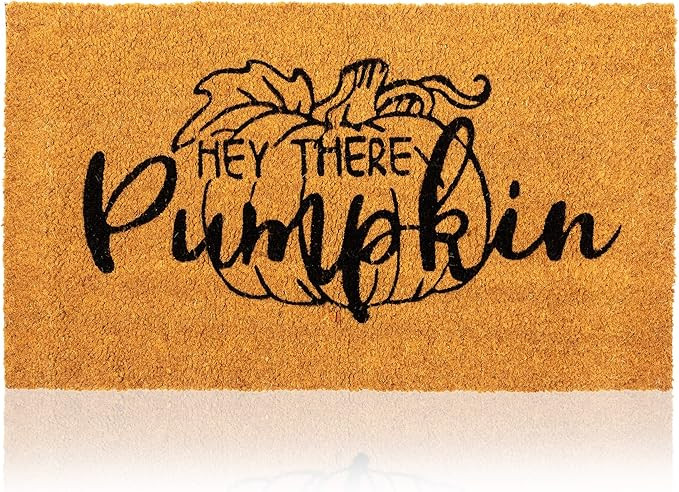 Natural Coir Welcome Door Mat, Hey There Pumpkin (30 x 17 Inches) | Amazon (US)