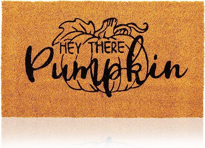 Natural Coir Welcome Door Mat, Hey There Pumpkin (30 x 17 Inches) | Amazon (US)