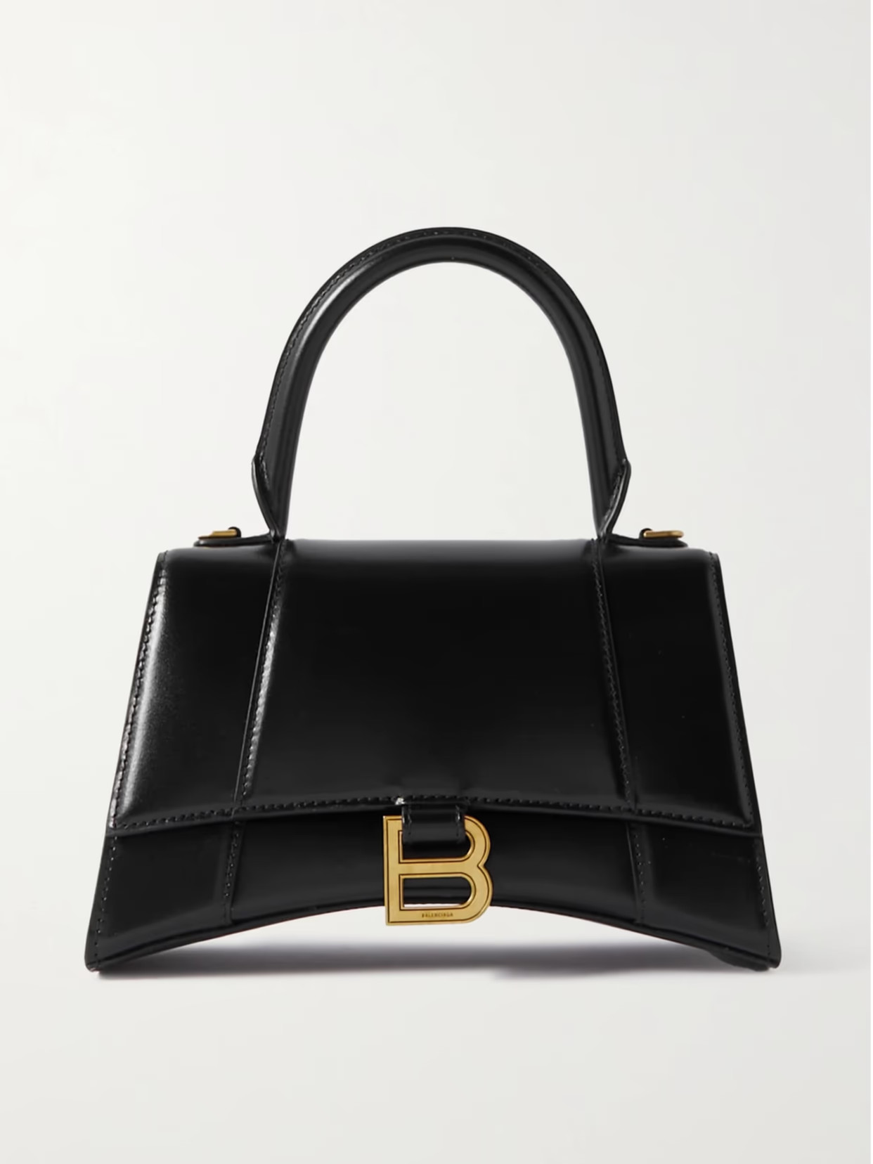 Balenciaga - Hourglass Leather Tote - Black | NET-A-PORTER (US)