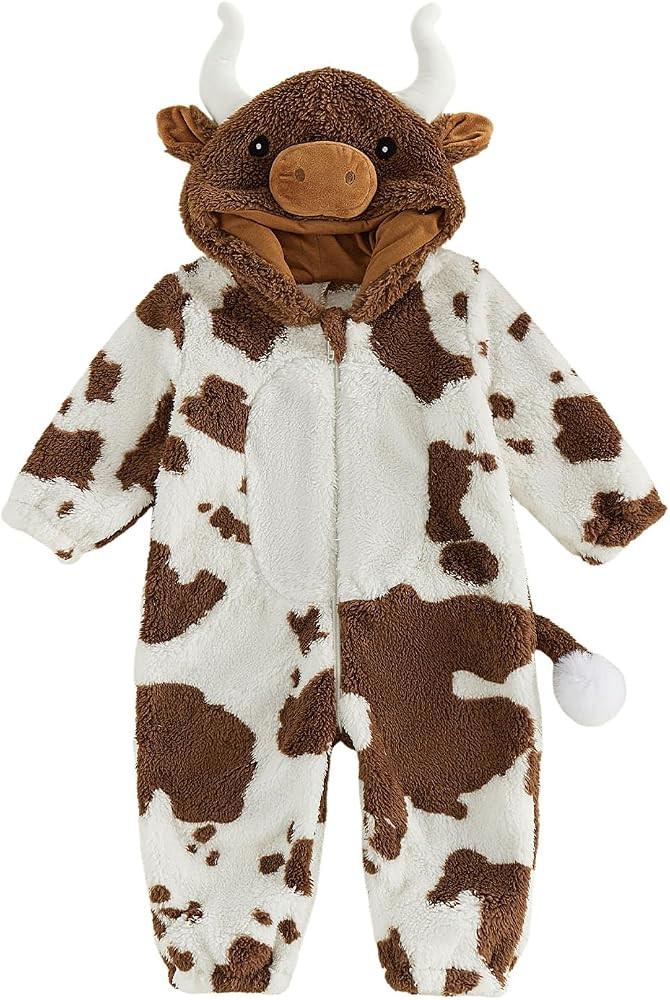 MoZiKQin Toddler Baby Turkey Costume Thanksgiving Hooded Fleece Jumpsuit Warm Infant Snowsuit for... | Amazon (US)