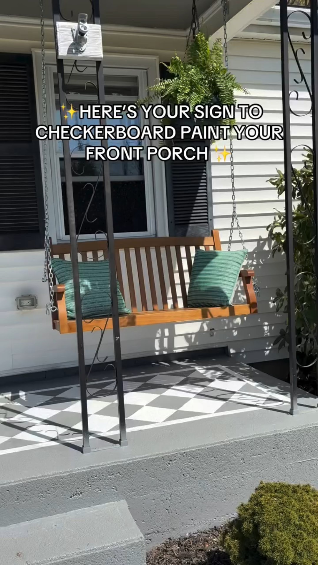 Fresh paint for a fresh season! Just gave our concrete front porch a (long overdue) checkerboard glow-up just in time for summer ☀️ Can you believe the impact this easy DIY made (and it only cost $100!)??

#LTKSeasonal #LTKHome #LTKFindsUnder100