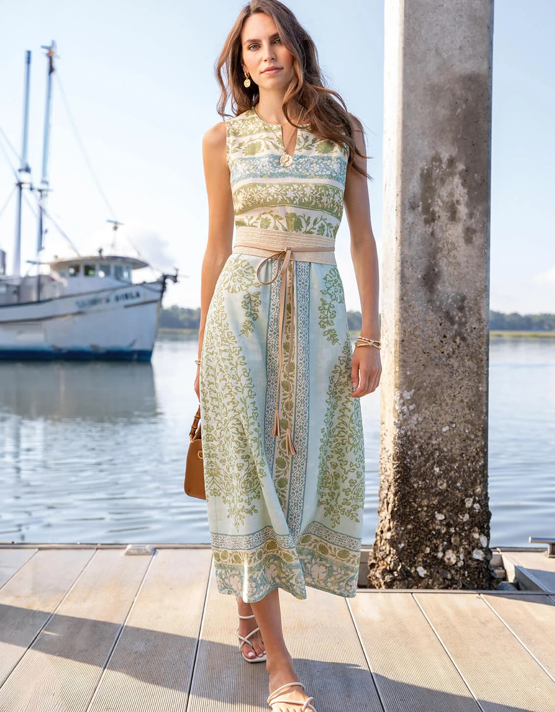 Marykate Midi Dress Heritage Boho Paisley | Spartina 449