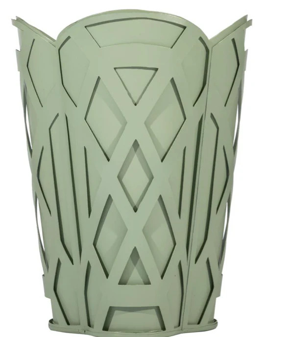 Dark Celadon Chippendale Wastepaper Basket | The Enchanted Home