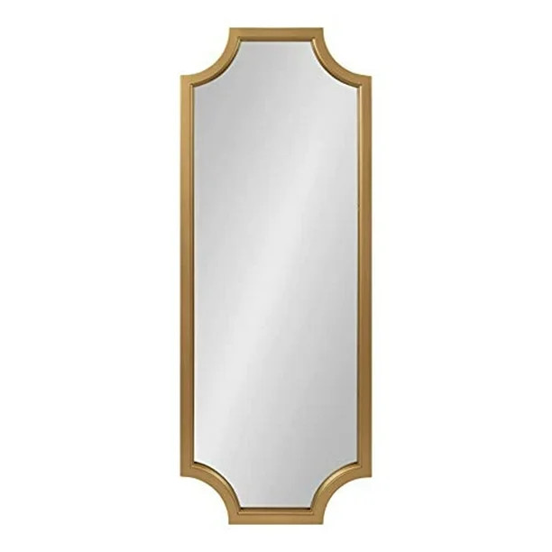 Kate and Laurel Hogan Wood Framed Full-length Wall Mirror with Scallop Corners, 18x48 Inches, Gol... | Walmart (US)