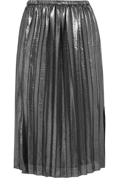 Madlen pleated lamé skirt | NET-A-PORTER (US)