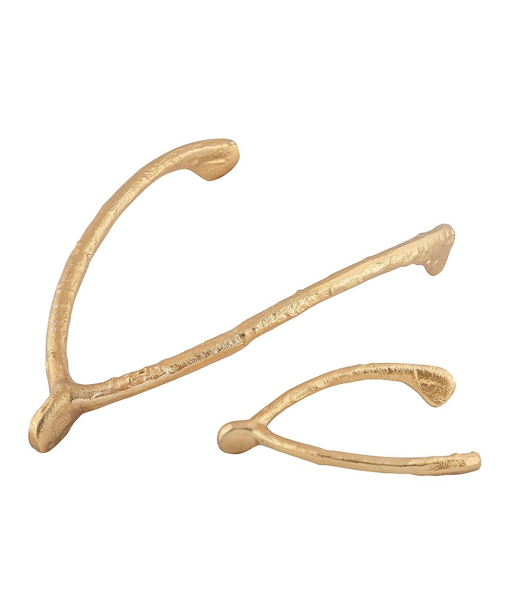 Artistic Home Decals GOLD - Merrythought Decorative Wishbone Sculpture Set | Zulily