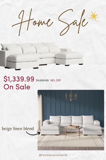 Our linen sectional is nearly 20% off today as a part of Wayfair big home sale! We love how overstuffed and comfy it is, and you can beat that the covers easily come off to wash it ! 
Couch/restoration dupe/ cloud dupe/tatman couch

#LTKsalealert #LTKhome