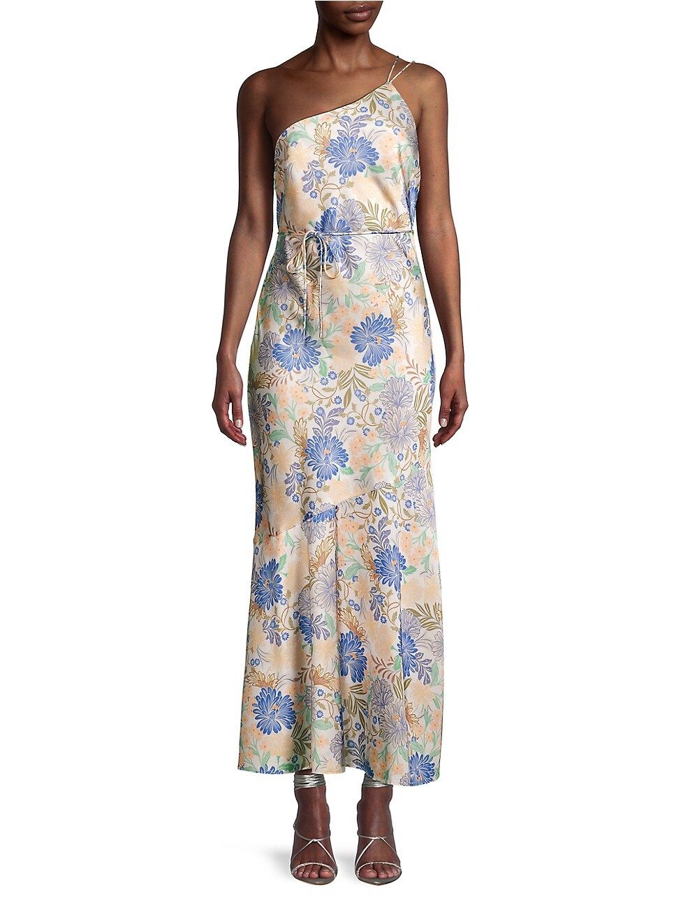Lana One-Shoulder Satin Midi-Dress | Saks Fifth Avenue