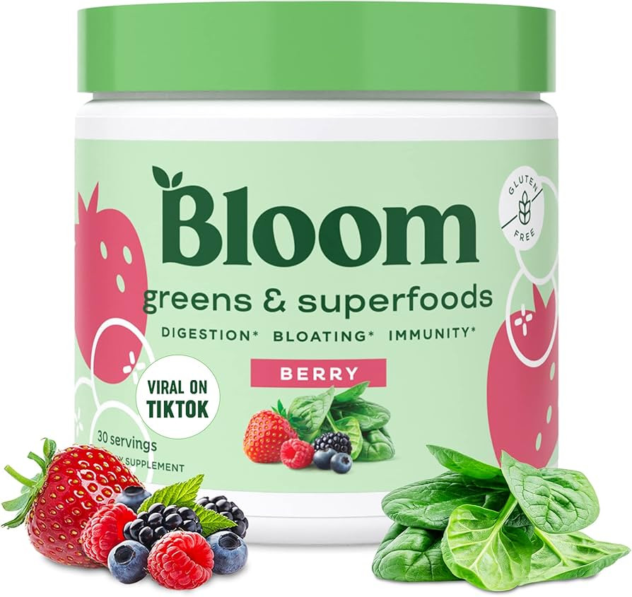 Bloom Nutrition Super Greens Powder Smoothie & Juice Mix - Probiotics for Digestive Health & Bloa... | Amazon (US)