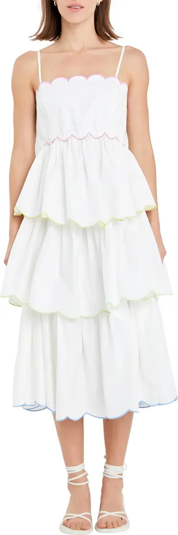 English Factory Scallop Sleeveless Sundress | Nordstrom | Nordstrom