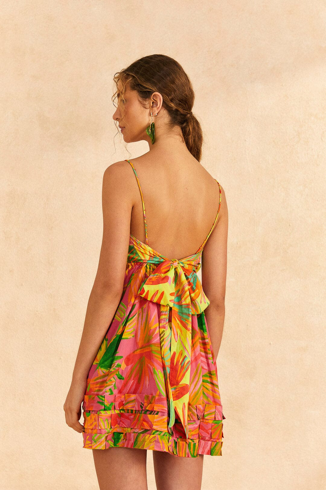 Mixed Painted Birds Mini Dress | FarmRio (US)