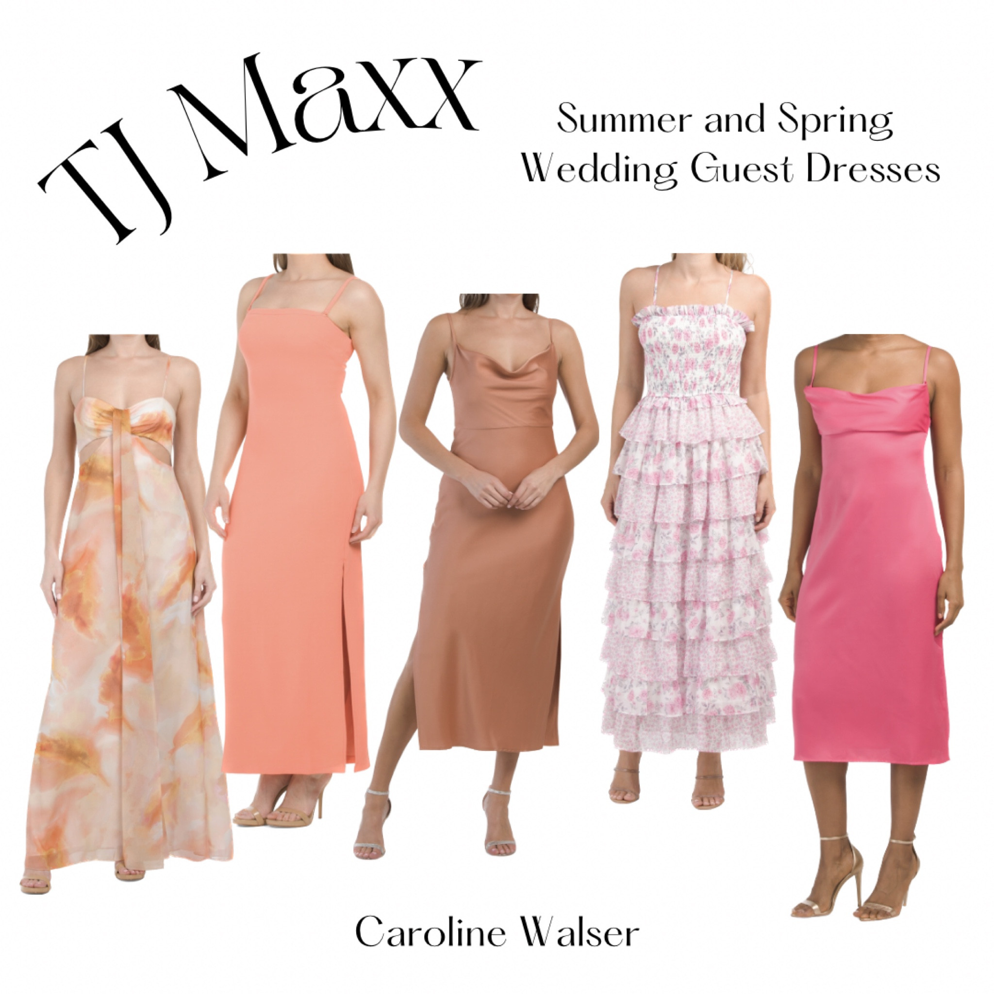 TJ Maxx spring wedding guest dresses 

Loving these sunset colored palette for spring. All at a fabulous price point too

#TJMaxx #TJMaxxFind #Wedding #Spring #SpringDress #WeddingGuest #Dress #longDress #WeddingSeason #Summer #FormalEvent #Easter

#LTKwedding #LTKstyletip #LTKunder100