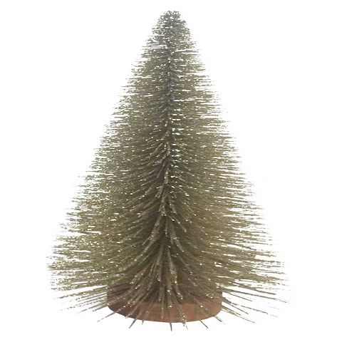 Bottle Brush Tree with Wood Base Champagne 15"  -Threshold™ | Target