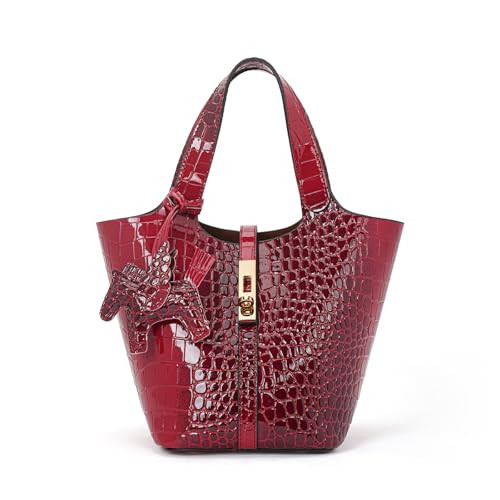 Tote Bag for Women Crocodile Pattern Satchel Bag for Women Shoulder Handbag Purse Clutch Bags for... | Amazon (US)