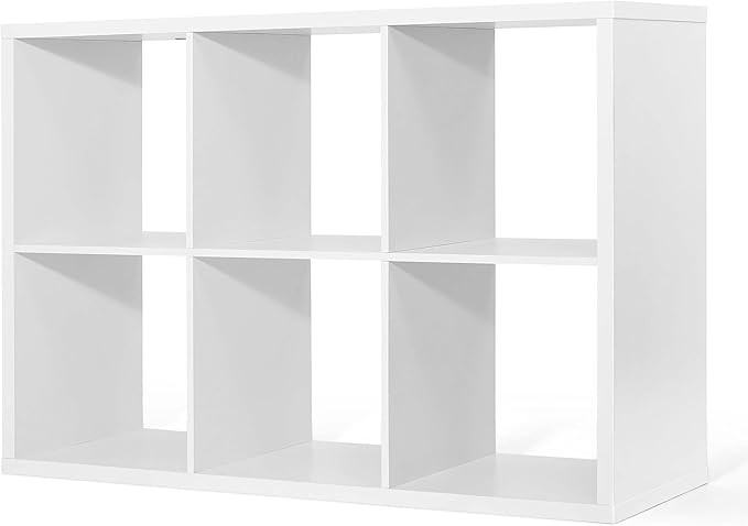 CAPHAUS Sturdy Room 13-Inch Cube Storage Organizer Shelf, with Extra Thick Exterior Edge, Open Storage Shelf Divider, Bookcase, 6-Cube / 8-Cube / 9-Cube, Colors Available in Rustic Grey Oak and White | Amazon (US)
