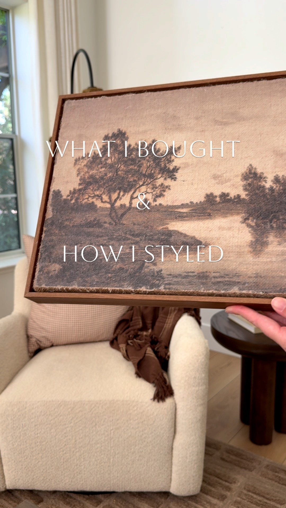 What I bought and how I styled it ✨ 
These Target frames are simple, affordable, and so beautiful for fall. I didn’t think twice before adding them to my cart and love how they look in my home. 
Cozy corner styling, fall home decor, neutral home decor, fall styling. Art frames, accent chair, throw pillow and blanket, side table, side table decor, floor lamp  

#LTKFindsUnder50 #LTKHome #LTKSeasonal