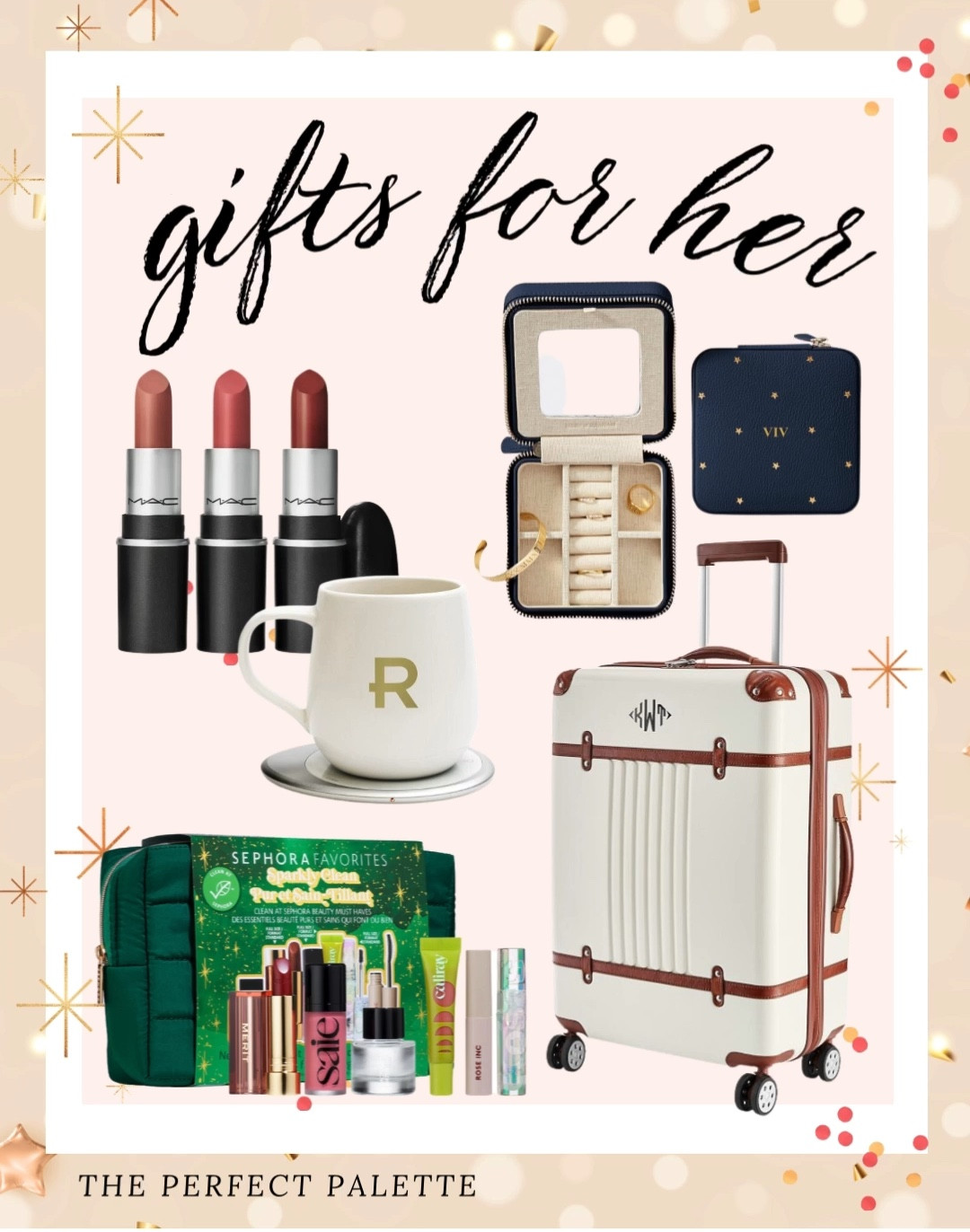Gorgeous Gifts for Her! Gift ideas, for the home, luggage, stocking stuffers, holiday gifts, holiday, gifts under 50, suitcase, travel gifts, mark and graham  gift guide, mark & graham gifts, holiday gift guide, bridesmaid, bridesmaid gifts, mark & graham, monogram gifts, monogrammed, personalized gifts, lipstick, coffee mug, jewelry case, 

#LTKTravel #LTKFindsUnder100 #LTKBeauty