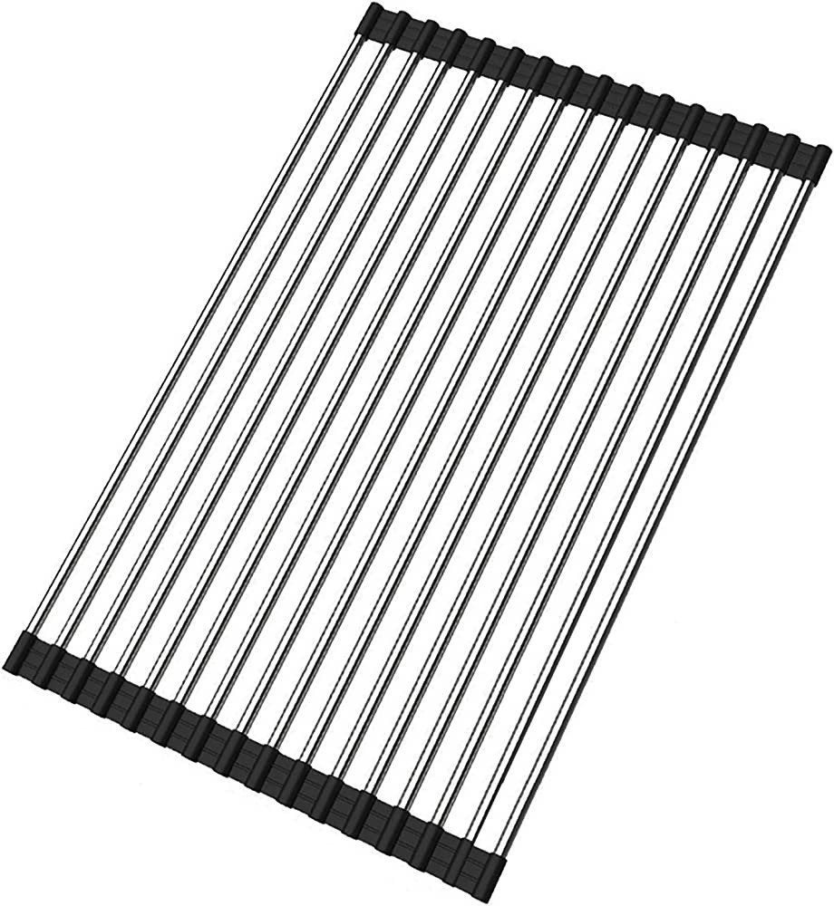 Ahyuan Roll up Dish Drying Rack Over The Sink Kitchen Roll up Sink Drying Rack Portable Dish Rack... | Amazon (US)