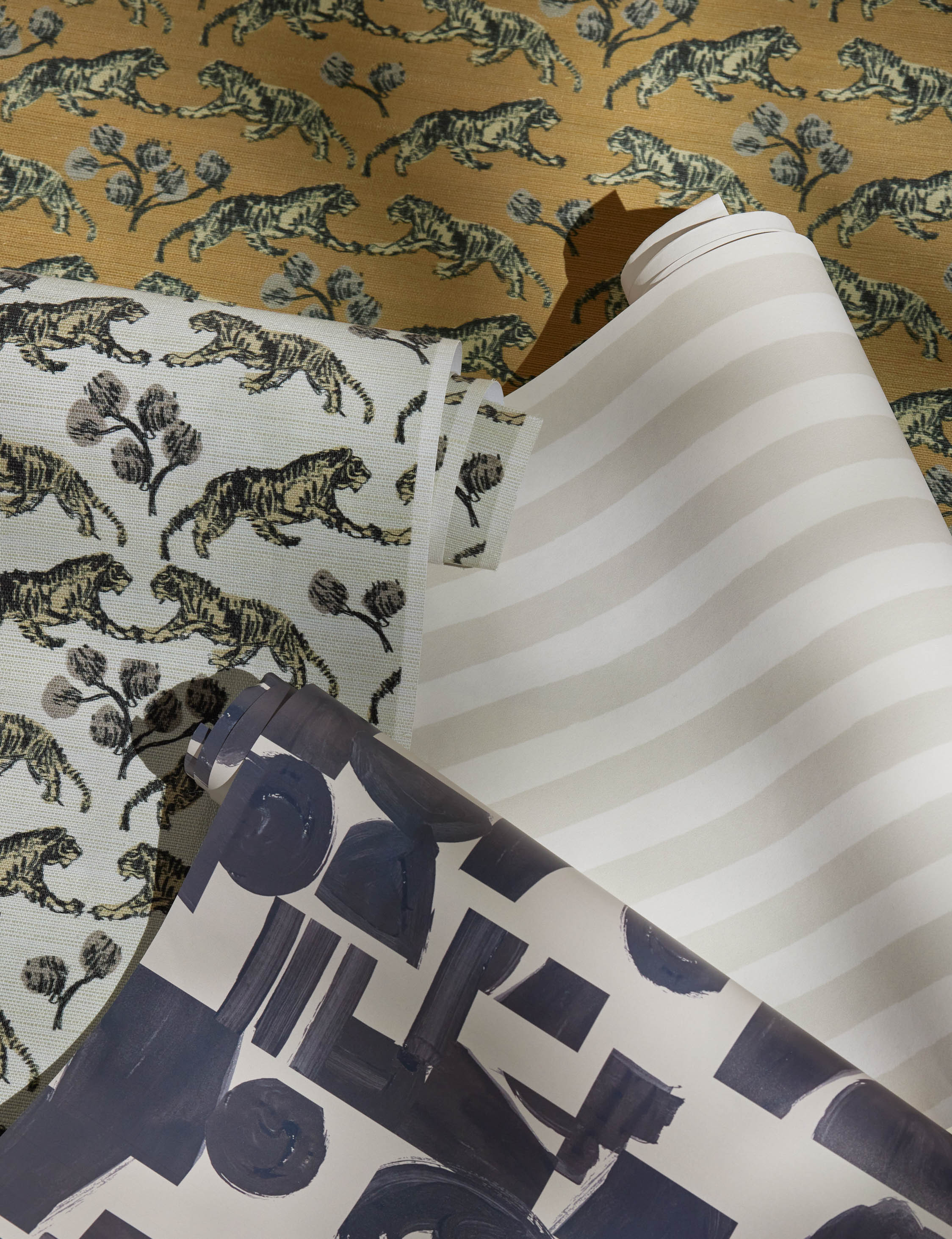 Painterly Stripe Wallpaper by Sarah Sherman Samuel | Lulu and Georgia 