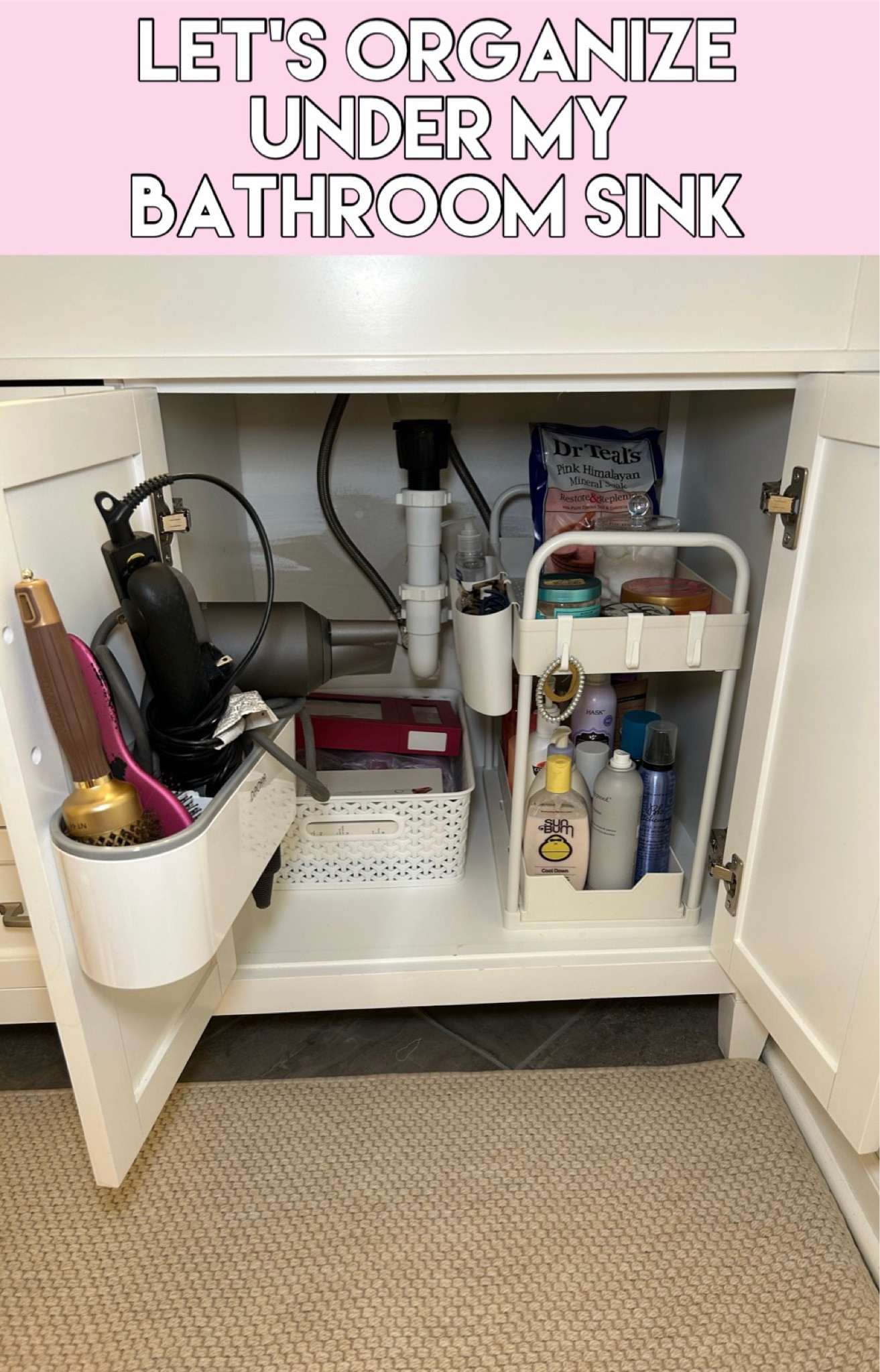 AIXPI Under Sink Organizers and Storage, 2-Tier Sliding Under