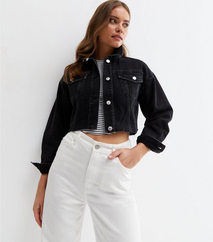 Black Denim Crop Jacket
						
						Add to Saved Items
						Remove from Saved Items | New Look (UK)