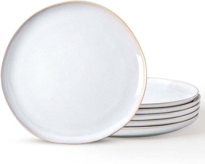 AmorArc Ceramic Dinner Plates Set of 6, 10.5 Inch Handmade Reactive Glaze Stoneware Plates, Rusti... | Amazon (US)
